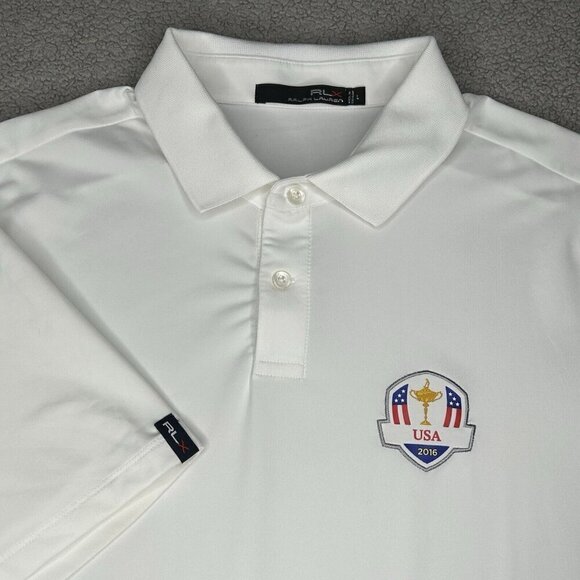 Ralph Lauren Other - RLX Ralph Lauren Polo Shirt Mens Large White 2016 Ryder Cup USA Golf Performance